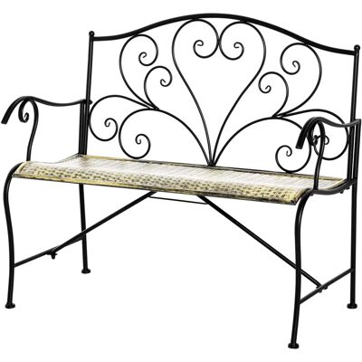 Outsunny Gartenbank 2-Sitzer Neo-Retro Stil Metall Outsunny Gartenbank 2-Sitzer Neo-Retro Stil Metall