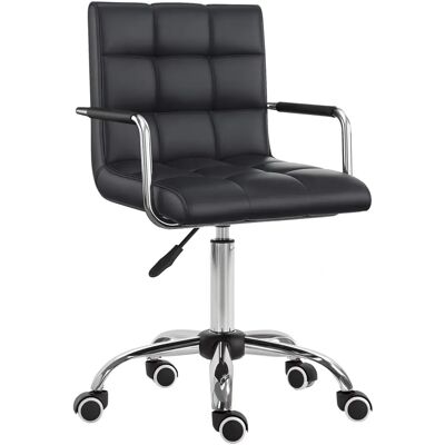 HOMCOM Chaise de Bureau Ergonomique - Hauteur Réglable, Noir - Siège de Bureau - Publicité HOMCOM Chaise de Bureau Ergonomique - Hauteur Réglable, Noir - Siège de Bureau - Publicité