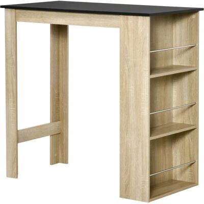 Table haute HOMCOM avec 3 étagères - Cuisine, Bureau, Design Moderne Table haute HOMCOM avec 3 étagères - Cuisine, Bureau, Design Moderne