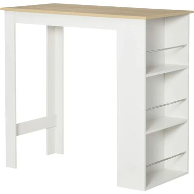HOMCOM Hoher Tisch mit Regalen - Modernes Küchen- & Bürotisch HOMCOM Hoher Tisch mit Regalen - Modernes Küchen- & Bürotisch