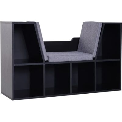 Estantería Homcom con Asiento - Muebles de almacenamiento modernos para niños Estantería Homcom con Asiento - Muebles de almacenamiento modernos para niños