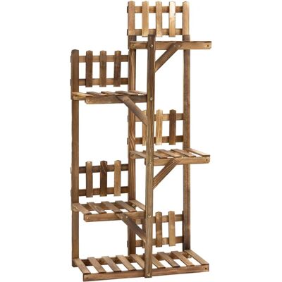 Étagère à fleurs en bois Outsunny avec 5 niveaux - Décoration jardin - Publicité Étagère à fleurs en bois Outsunny avec 5 niveaux - Décoration jardin - Publicité