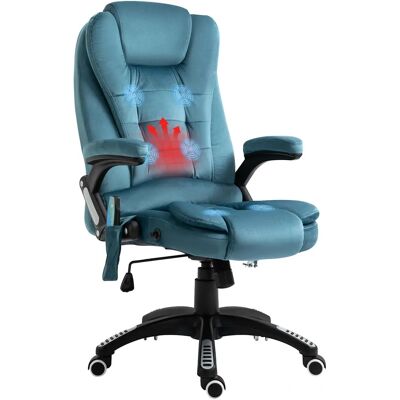 Chaise de Bureau Massante HOMCOM Vinsetto avec Chauffage & 6 Points - Bleu - Publicité Chaise de Bureau Massante HOMCOM Vinsetto avec Chauffage & 6 Points - Bleu - Publicité