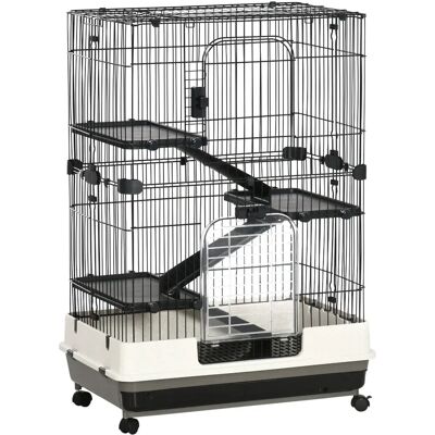 Gabbia PawHut per piccoli animali a 4 livelli con rampe Gabbia PawHut per piccoli animali a 4 livelli con rampe