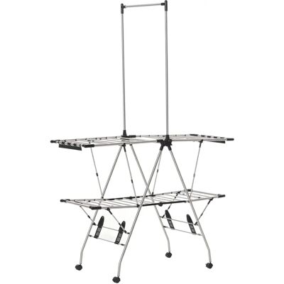 HOMCOM Escurridor de ropa ajustable plegable - Capacidad grande acero inoxidable HOMCOM Escurridor de ropa ajustable plegable - Capacidad grande acero inoxidable