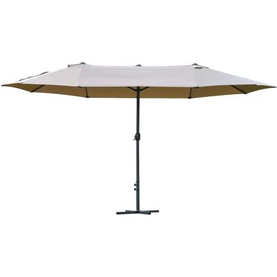 Parasole de Jardin XXL Outsunny - 4,6x2,7m, Acier & Polyester - Publicité Parasole de Jardin XXL Outsunny - 4,6x2,7m, Acier & Polyester - Publicité