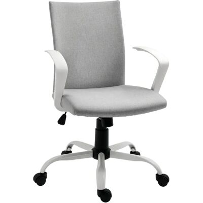 Chaise de bureau Vinsetto - Gris clair et blanc - Ergonomique, Réglable, Pivotante 360° - Publicité Chaise de bureau Vinsetto - Gris clair et blanc - Ergonomique, Réglable, Pivotante 360° - Publicité