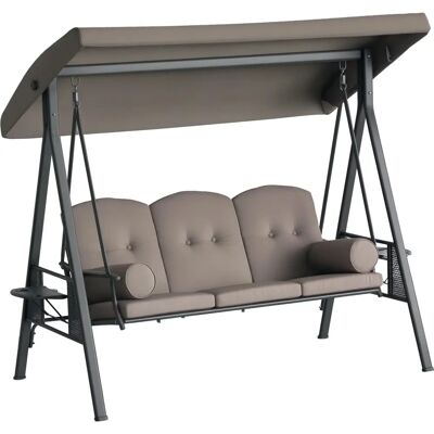 Outsunny Gartenschaukel - 3-Sitzer Neo-Retro mit Verstellbarem Dach Outsunny Gartenschaukel - 3-Sitzer Neo-Retro mit Verstellbarem Dach
