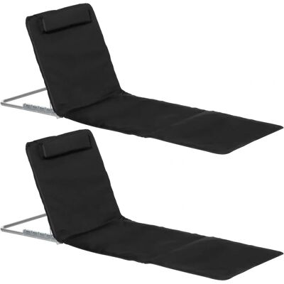 Outsunny Strandmat set - Verstelbaar in Meerdere Posities - 2 Stuks Outsunny Strandmat set - Verstelbaar in Meerdere Posities - 2 Stuks