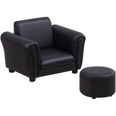 Ensemble Fauteuil et Pouf pour Enfants HOMCOM - Design Moderne - Publicité Ensemble Fauteuil et Pouf pour Enfants HOMCOM - Design Moderne - Publicité