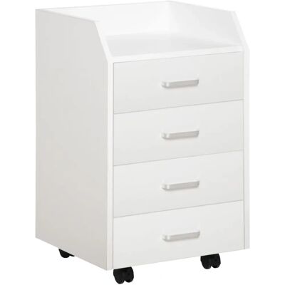 Vinsetto Blanc Moderne Armoire à 4 Tiroirs - storage cabinet - Publicité Vinsetto Blanc Moderne Armoire à 4 Tiroirs - storage cabinet - Publicité