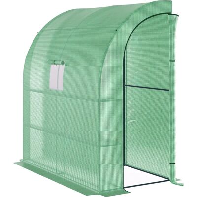 Invernadero de Jardín Outsunny - 2L x 1W x 2.13H m, Blanco/Verde Invernadero de Jardín Outsunny - 2L x 1W x 2.13H m, Blanco/Verde