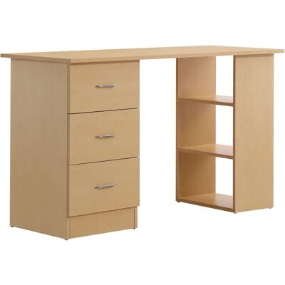 HOMCOM Bureau Multifonction Bois Clair - Mobilier Bureau - Publicité HOMCOM Bureau Multifonction Bois Clair - Mobilier Bureau - Publicité