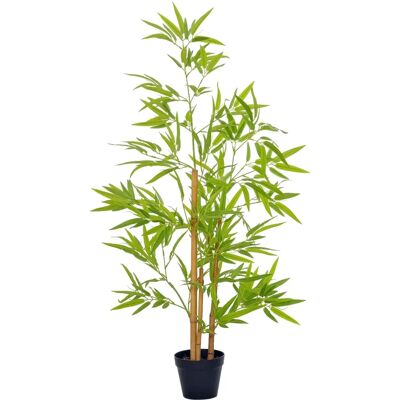 Bambou Artificiel Outsunny - 1,2m, 369 Feuilles, Vert & Noir Pot - Publicité Bambou Artificiel Outsunny - 1,2m, 369 Feuilles, Vert & Noir Pot - Publicité