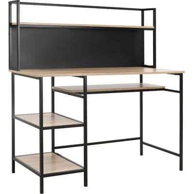 HOMCOM Schreibtisch mit Stauraum - Industrieller Stil, Großes Arbeitsfeld, Schwarze Tafel HOMCOM Schreibtisch mit Stauraum - Industrieller Stil, Großes Arbeitsfeld, Schwarze Tafel