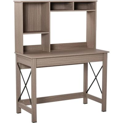 HOMCOM Bureau Bibliothèque 2 en 1, 4 Espaces de Rangement, Marron & Blanc - Mobilier de Bureau - Publicité HOMCOM Bureau Bibliothèque 2 en 1, 4 Espaces de Rangement, Marron & Blanc - Mobilier de Bureau - Publicité