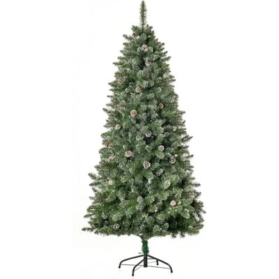 HOMCOM Sapin de Noël artificiel effet neige 180cm - style Nordmann - 718 branches - Publicité HOMCOM Sapin de Noël artificiel effet neige 180cm - style Nordmann - 718 branches - Publicité
