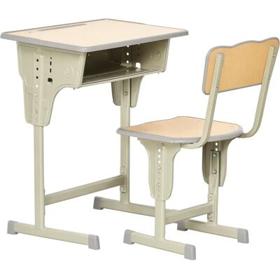 HOMCOM Kinder-Schreibtisch Vintage Schulbank-Stil - Verstellbar & Mehrfache Aufbewahrung HOMCOM Kinder-Schreibtisch Vintage Schulbank-Stil - Verstellbar & Mehrfache Aufbewahrung