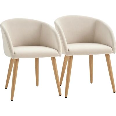 Ensemble de 2 Chaises de Visiteur Design Scandinave - Accoudoirs Ergonomiques - Publicité Ensemble de 2 Chaises de Visiteur Design Scandinave - Accoudoirs Ergonomiques - Publicité