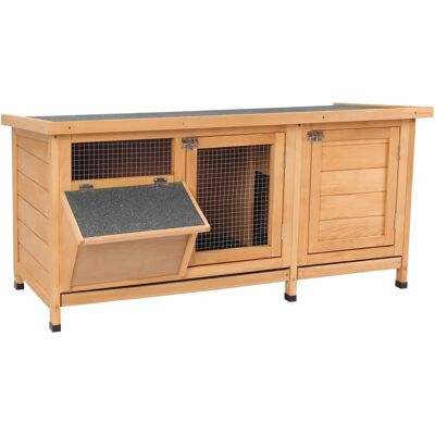 PawHut Clapier pour Lapin - Multi-Équipement, Portes Verrouillables - 112x50x54 cm - Publicité PawHut Clapier pour Lapin - Multi-Équipement, Portes Verrouillables - 112x50x54 cm - Publicité