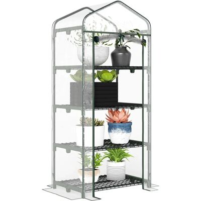 Serre de Jardin Outsunny - 4 Niveaux, 0,7x0,5x1,6m, Transparent - Publicité Serre de Jardin Outsunny - 4 Niveaux, 0,7x0,5x1,6m, Transparent - Publicité