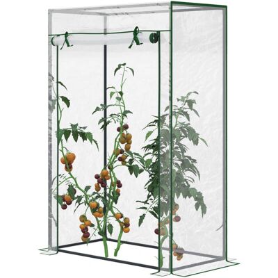 Serre en acier Outsunny pour tomates 1L x 0,5L x 1,5H m - Serre - Publicité Serre en acier Outsunny pour tomates 1L x 0,5L x 1,5H m - Serre - Publicité