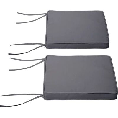 Outsunny Ensemble de 2 coussins carrés pour jardin - Gris - Coussins d'assise - Publicité Outsunny Ensemble de 2 coussins carrés pour jardin - Gris - Coussins d'assise - Publicité