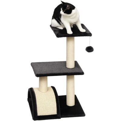 Arbre à Chat PawHut Gris - Tour de Jeu en Sisal et Peluche - Publicité Arbre à Chat PawHut Gris - Tour de Jeu en Sisal et Peluche - Publicité