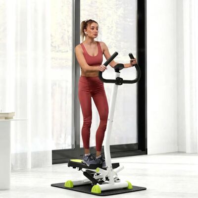 Stepper HOMCOM Blanc Vert Noir - Stepper - Publicité Stepper HOMCOM Blanc Vert Noir - Stepper - Publicité