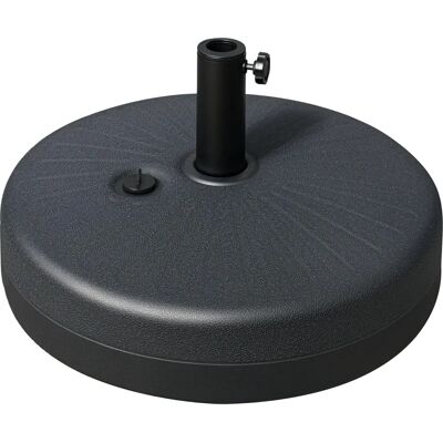 Outsunny Sonnenschirmständer - 51L x 51W x 28H cm, Schwarz, Robust HDPE Outsunny Sonnenschirmständer - 51L x 51W x 28H cm, Schwarz, Robust HDPE