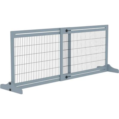 Barrière de sécurité pour chien réglable PawHut - Bleu - Barrière de protection pour animaux Barrière de sécurité pour chien réglable PawHut - Bleu - Barrière de protection pour animaux