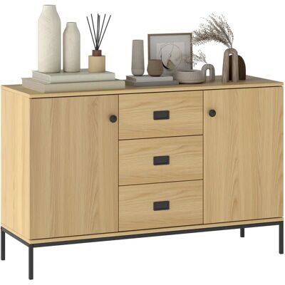 HOMCOM Buffet Meuble de rangement - 2 portes avec étagères réglables - 120L x 39,5l x 77H cm - Publicité HOMCOM Buffet Meuble de rangement - 2 portes avec étagères réglables - 120L x 39,5l x 77H cm - Publicité