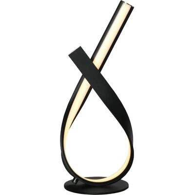 Lámpara de mesa moderna HOMCOM - Espiral LED - 21x15x43cm - Negro Lámpara de mesa moderna HOMCOM - Espiral LED - 21x15x43cm - Negro