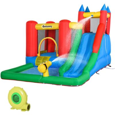 Outsunny château gonflable avec toboggan et piscine - 330x245x215 cm - château gonflable - Publicité Outsunny château gonflable avec toboggan et piscine - 330x245x215 cm - château gonflable - Publicité