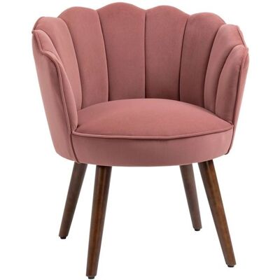 HOMCOM Silla en forma de concha rosa - Mueble para salón y dormitorio HOMCOM Silla en forma de concha rosa - Mueble para salón y dormitorio