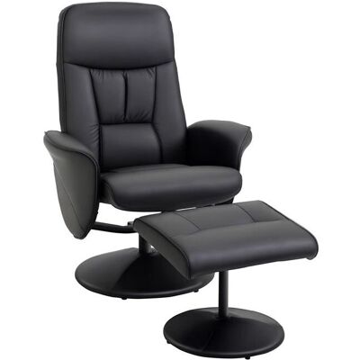 Fauteuil pivotant ergonomique HOMCOM avec repose-pieds - Fauteuil - Publicité Fauteuil pivotant ergonomique HOMCOM avec repose-pieds - Fauteuil - Publicité