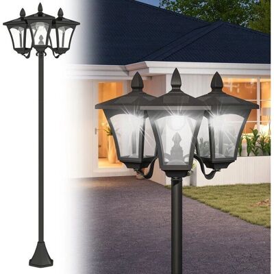 Lampadaire de jardin solaire LED Outsunny avec 3 abat-jours - H.182,5cm - IP44 - Publicité Lampadaire de jardin solaire LED Outsunny avec 3 abat-jours - H.182,5cm - IP44 - Publicité