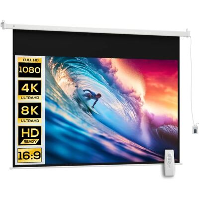 HOMCOM Écran de projection motorisé 100 pouces - 4K HD - Publicité HOMCOM Écran de projection motorisé 100 pouces - 4K HD - Publicité