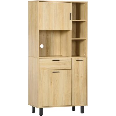 HOMCOM Buffet de Cuisine - Rangement Multi-espaces - 3 Portes, 4 Niches, Tiroir - Pieds Métal Noir - Publicité HOMCOM Buffet de Cuisine - Rangement Multi-espaces - 3 Portes, 4 Niches, Tiroir - Pieds Métal Noir - Publicité