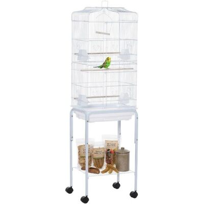 Cage à oiseaux PawHut avec perchoirs - Spacieux, Mobile & Facile à Nettoyer - Publicité Cage à oiseaux PawHut avec perchoirs - Spacieux, Mobile & Facile à Nettoyer - Publicité