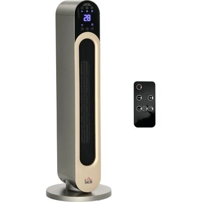 HOMCOM Chauffage céramique oscillant 45° - Télécommande - Noir - Publicité HOMCOM Chauffage céramique oscillant 45° - Télécommande - Noir - Publicité