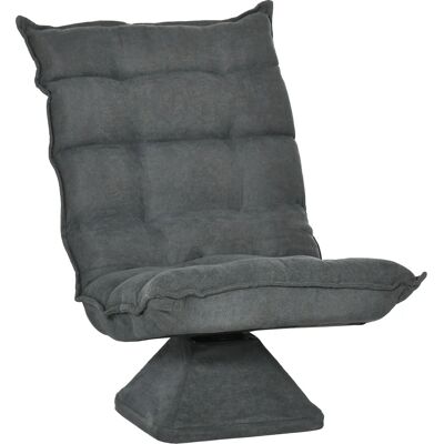 Homcom Sillón reclinable gris con giro 360° y inclinación ajustable Homcom Sillón reclinable gris con giro 360° y inclinación ajustable