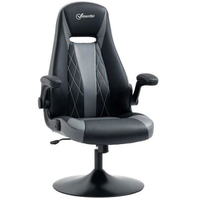 Chaise de gaming Vinsetto - Ergonomique, Pivotante 360°, Réglable en hauteur - Gris/Noir - Publicité Chaise de gaming Vinsetto - Ergonomique, Pivotante 360°, Réglable en hauteur - Gris/Noir - Publicité