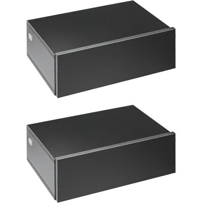 HOMCOM Duo Wand-Nachttische - Moderner Schwarzer Stil HOMCOM Duo Wand-Nachttische - Moderner Schwarzer Stil