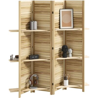 HOMCOM Paravent 4 Panneaux 162x170cm Beige - Séparateur d'espaces - Publicité HOMCOM Paravent 4 Panneaux 162x170cm Beige - Séparateur d'espaces - Publicité