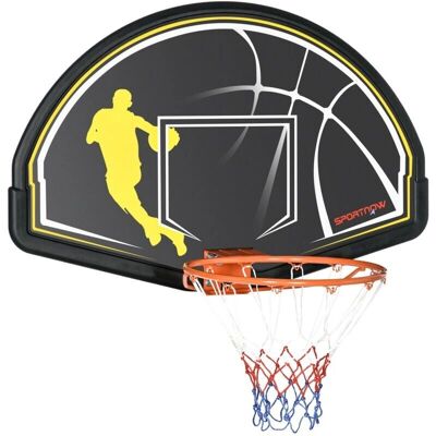 SPORTNOW Panier de basketball mural pour enfants - 70x110x90cm - Intérieur/Extérieur - Noir - Publicité SPORTNOW Panier de basketball mural pour enfants - 70x110x90cm - Intérieur/Extérieur - Noir - Publicité