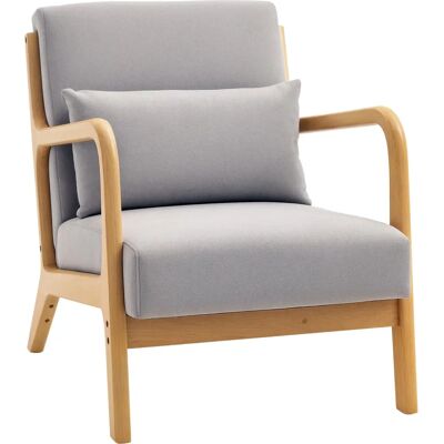 Poltrona HOMCOM - Velluto Grigio - Seduta Profonda - 3 Cuscini - Stile Moderno Poltrona HOMCOM - Velluto Grigio - Seduta Profonda - 3 Cuscini - Stile Moderno