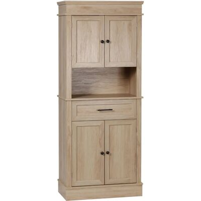 HOMCOM Buffet Cuisine Multi-Rangement MDF Beige - Publicité HOMCOM Buffet Cuisine Multi-Rangement MDF Beige - Publicité