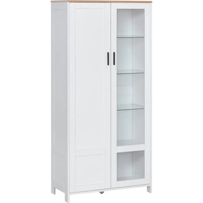 HOMCOM Buffet de cuisine - Blanc - Armoire de cuisine - Publicité HOMCOM Buffet de cuisine - Blanc - Armoire de cuisine - Publicité
