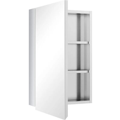Armoire murale de salle de bain Kleankin - Porte miroir, 2 étagères, compacte - Publicité Armoire murale de salle de bain Kleankin - Porte miroir, 2 étagères, compacte - Publicité
